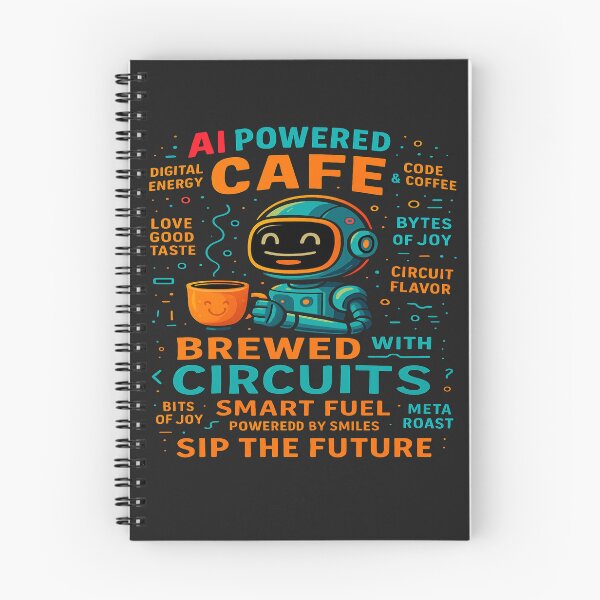 Item preview, AI Powered Café – Brewed with Circuits and Smart Fuel designed and sold by alizo74.