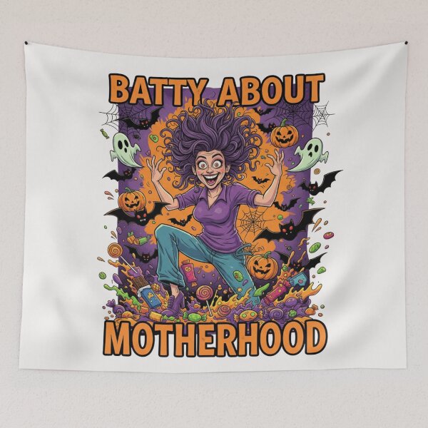 Item preview, Batty About Motherhood | Funny Crazy Mom Halloween Gift for Wives designed and sold by wellie-chic.