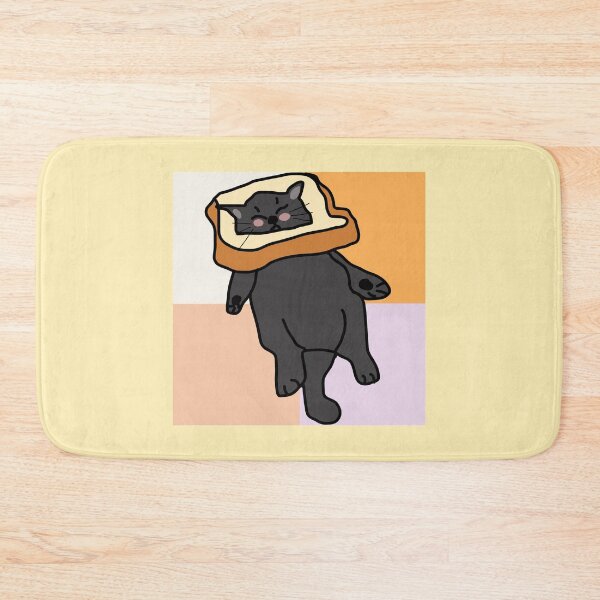 Item preview, funny cat sleeping on bread designed and sold by Kaewtaming.