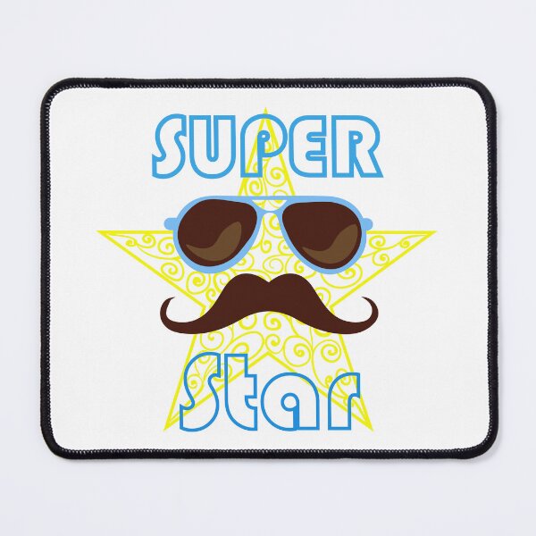 Item preview, Funny character Super Star with sun glasses and mustache designed and sold by CutieBlue.