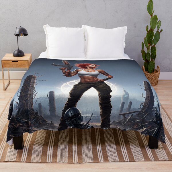 Item preview, The Techno Samurai Warrior woman illustration art designed and sold by Vintage Designs +.