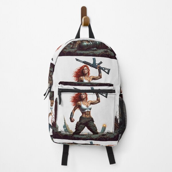 Item preview, The Techno Samurai Warrior woman illustration art designed and sold by Vintage Designs +.