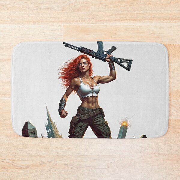 Item preview,  The Techno Samurai Warrior woman illustration art designed and sold by Vintage Designs +.