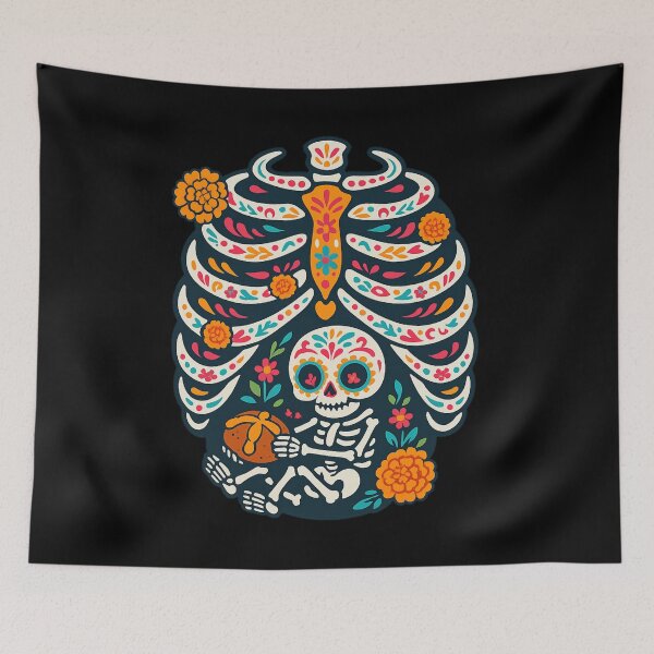 Item preview, Día de los Muertos Baby Skeleton Ribcage Illustration designed and sold by DailyDrivesct.