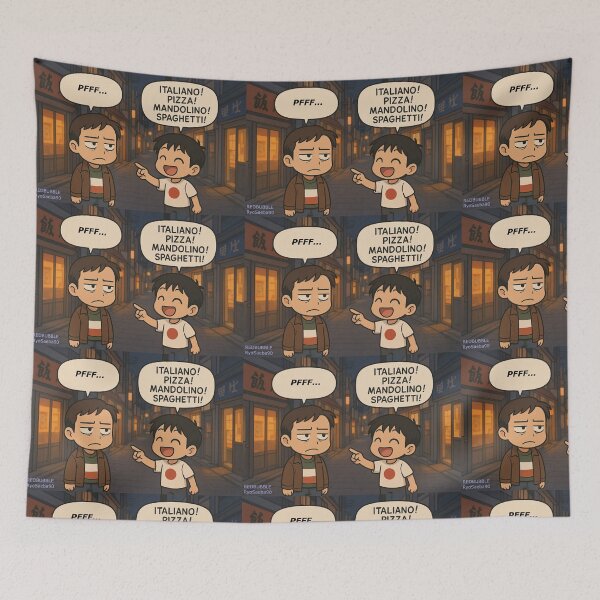 Item preview, Chibi Italia vs Giappone – Pizza, Mandolino e Spaghetti! designed and sold by RyoSaeba90.