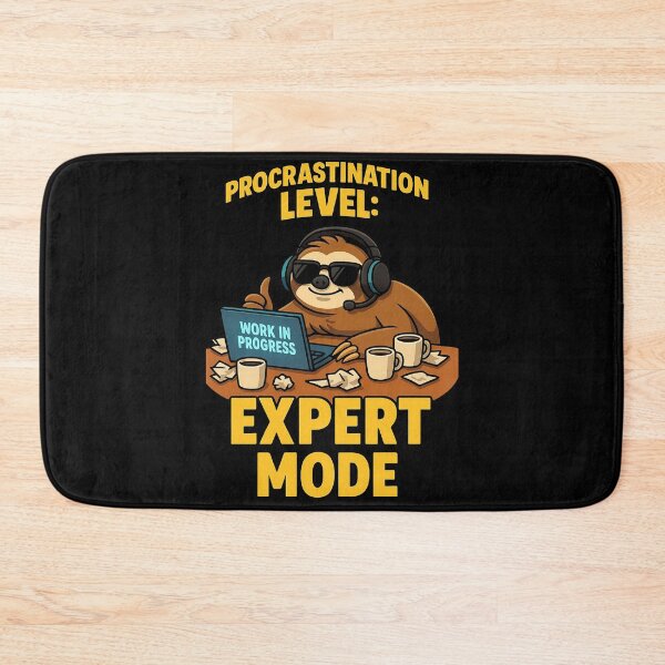 Item preview, Procrastination Level Expert Mode Funny Sloth Meme designed and sold by RandomPrints.