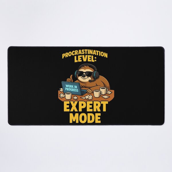 Item preview, Procrastination Level Expert Mode Funny Sloth Meme designed and sold by RandomPrints.
