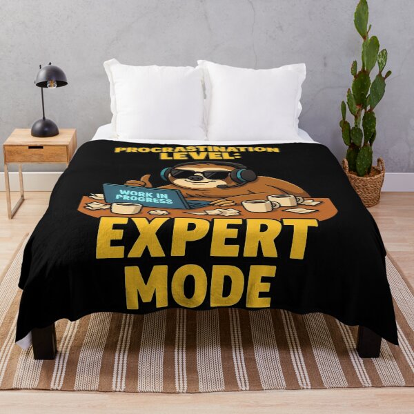 Item preview, Procrastination Level Expert Mode Funny Sloth Meme designed and sold by RandomPrints.