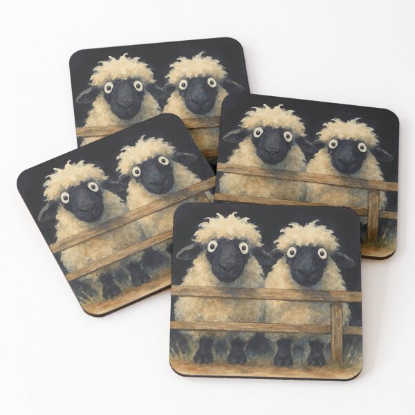 Item preview, Gorgeous Valaise Blacknose Sheep ' Marilyn and Mary ' BY SHiRLeY MacARTHuR designed and sold by Shirley MacArthur Art.