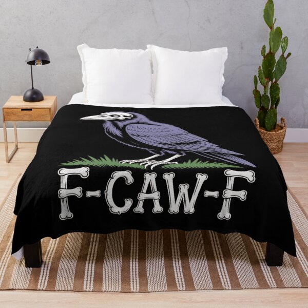 Item preview, Camiseta con texto de hueso y calavera de cuervo F-CAW-F - Humor gótico macabro designed and sold by DarylWelsh2024.