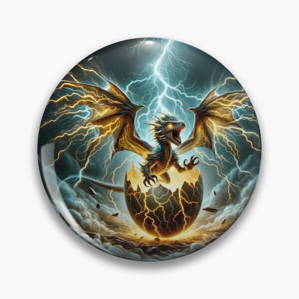 Item preview, Raijin Storm Hatchling - Emerging from Egg designed and sold by The Digital Compass.