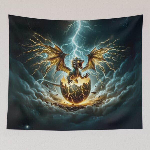 Item preview, Raijin Storm Hatchling - Emerging from Egg designed and sold by The Digital Compass.