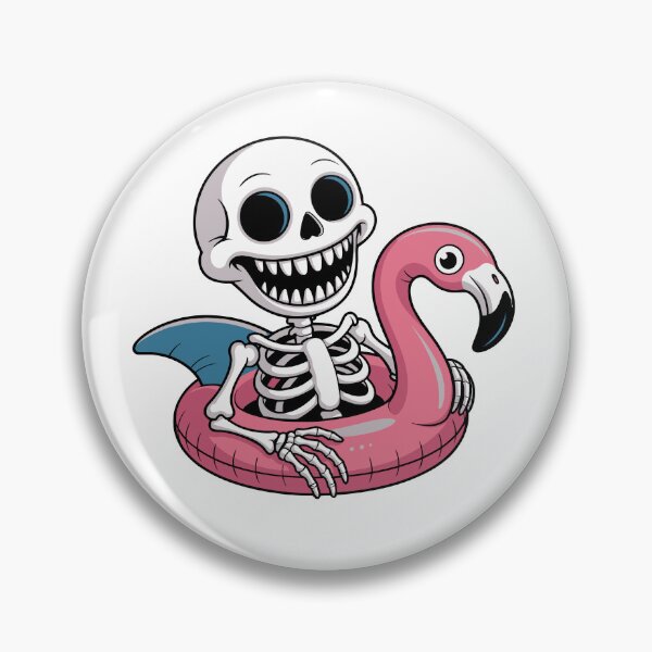 Item preview, Skeleton Rides Flamingo Float designed and sold by jkrphoto.