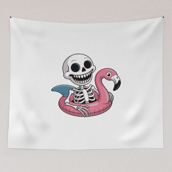 Item preview, Skeleton Rides Flamingo Float designed and sold by jkrphoto.