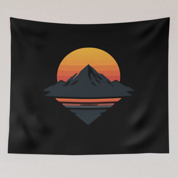 Item preview, Modern Sunrise Over Abstract Peaks designed and sold by ChicTrendz.
