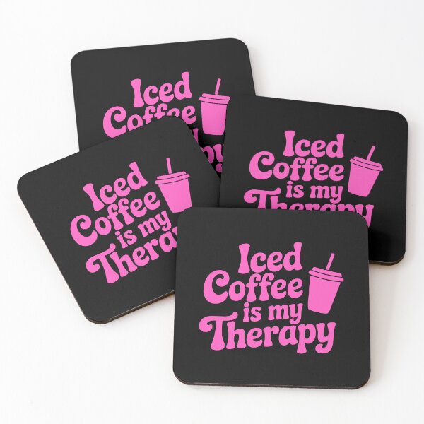 Item preview, Iced Coffee Is My Therapy! Pink Iced Coffee Girlie designed and sold by PMCreative.