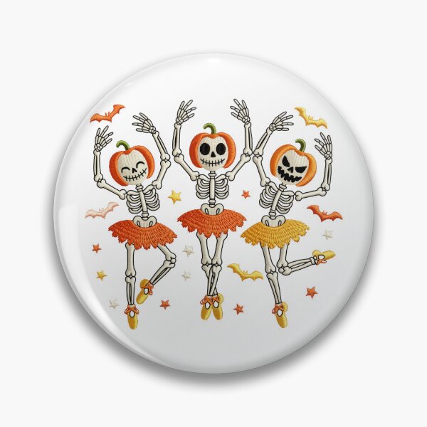 Item preview, Dancing Skeletons with Pumpkin Heads designed and sold by jkrphoto.