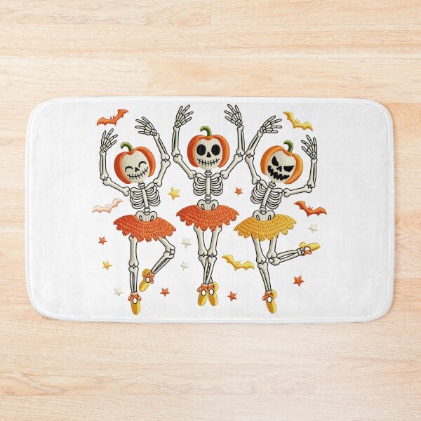 Item preview, Dancing Skeletons with Pumpkin Heads designed and sold by jkrphoto.