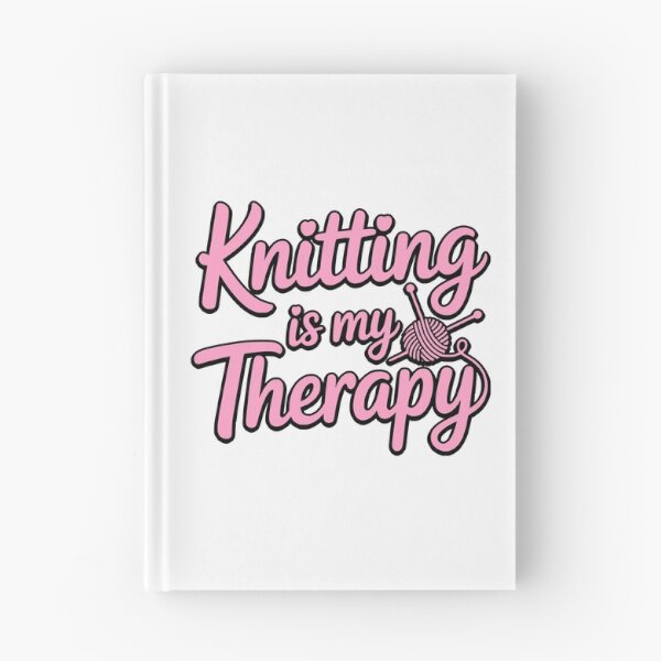 Item preview, Knitting Is My Therapy! Pink Knitting Girl designed and sold by PMCreative.