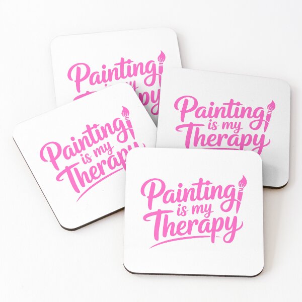 Item preview, Painting Is My Therapy! Pink Painting Girl designed and sold by PMCreative.