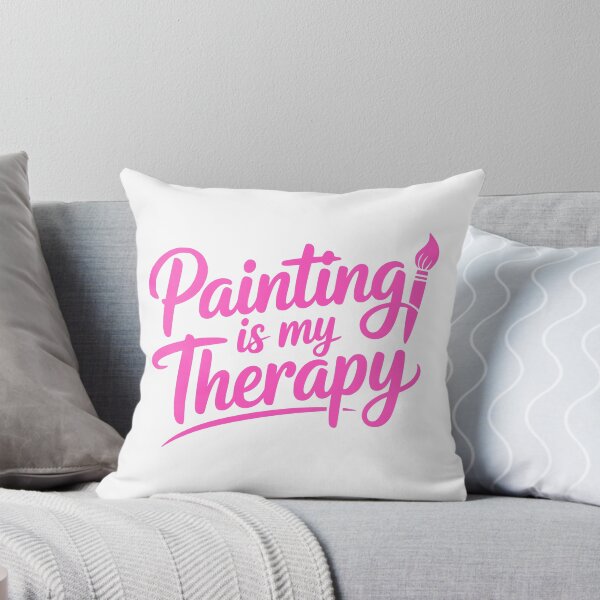 Item preview, Painting Is My Therapy! Pink Painting Girl designed and sold by PMCreative.