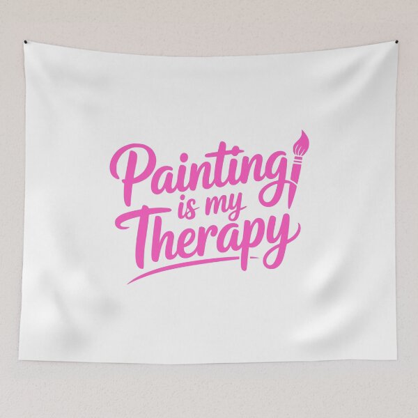 Item preview, Painting Is My Therapy! Pink Painting Girl designed and sold by PMCreative.