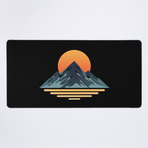 Item preview, Warm Sunrise Minimalist Mountain Art designed and sold by ChicTrendz.