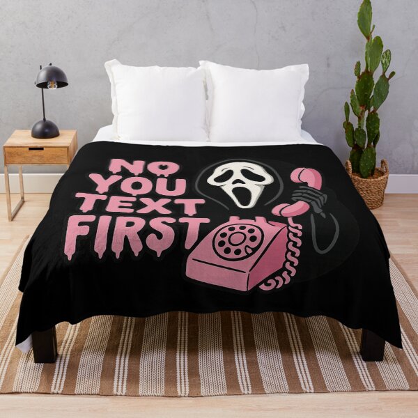 Item preview, NO YOU TEXT FIRST – Funny Ghostface Halloween designed and sold by martin max.