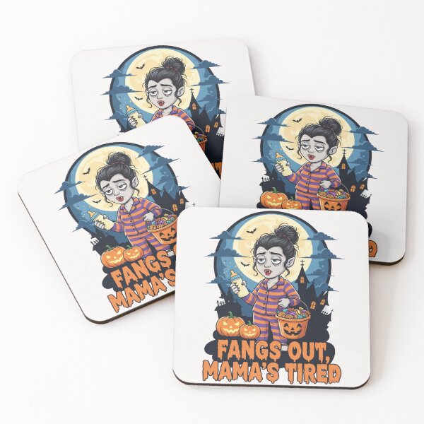 Item preview, Fangs Out Mama's Tired Funny Vampire Mom Halloween Graphic Spooky Tired Mama designed and sold by wellie-chic.