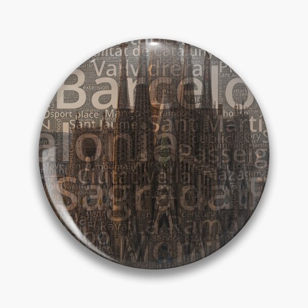 Item preview, Barcelona Wordcloud designed and sold by Nonipix.