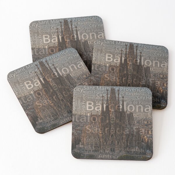 Item preview, Barcelona Wordcloud designed and sold by Nonipix.