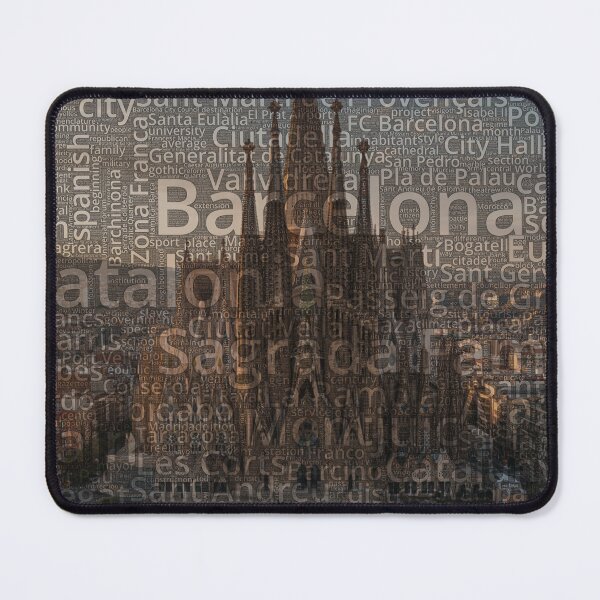 Item preview, Barcelona Wordcloud designed and sold by Nonipix.