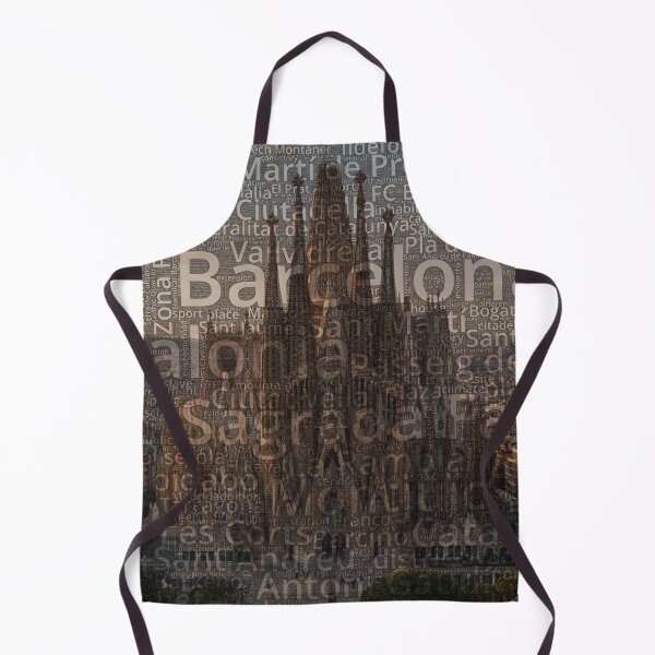 Item preview, Barcelona Wordcloud designed and sold by Nonipix.