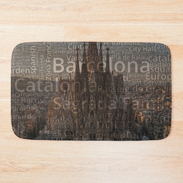 Item preview, Barcelona Wordcloud designed and sold by Nonipix.