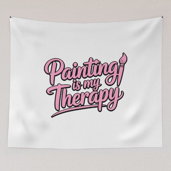 Item preview, Painting Is My Therapy! Pink Painting Girlie designed and sold by PMCreative.