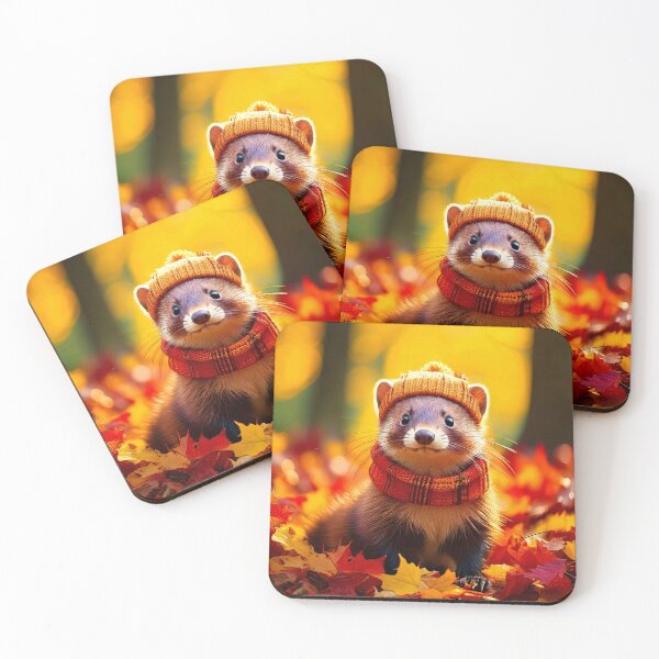 Item preview, The Hedgerow's Secret: Cottagecore Autumn Polecat designed and sold by Englandbear.