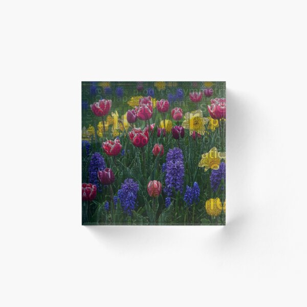 Item preview, Nube de palabras de flores designed and sold by Nonipix.