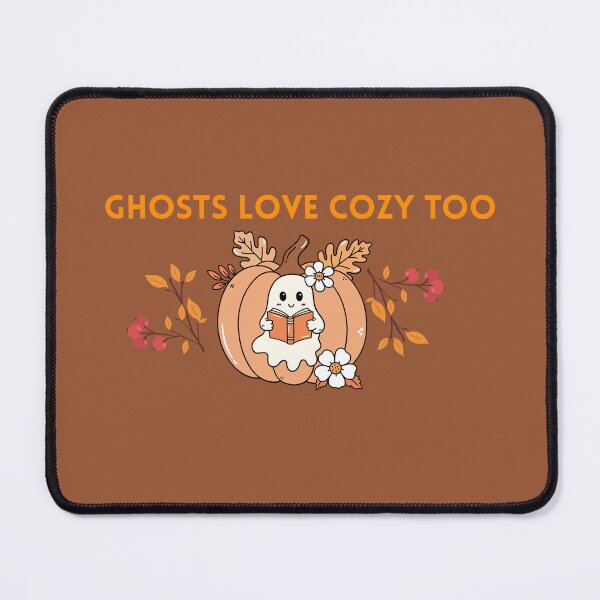 Item preview, Ghosts Love Cozy Too – Cute Fall Ghost Reading in Pumpkin | Cozy Autumn Aesthetic Design designed and sold by shopgoldenera.