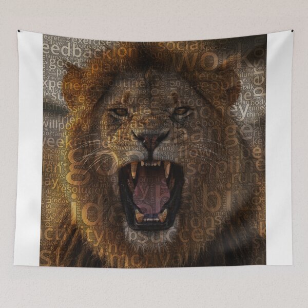 Item preview, Lion Wordcloud designed and sold by Nonipix.