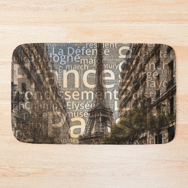 Item preview, Paris Wordcloud designed and sold by Nonipix.