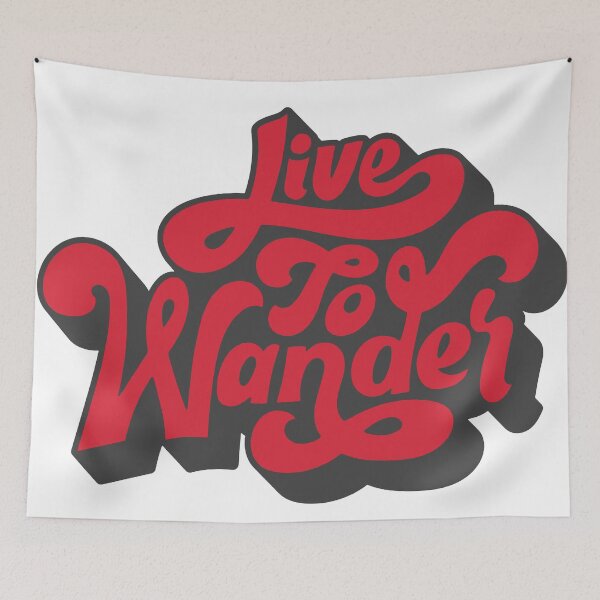 Item preview, Live To Wander Retro Lettering designed and sold by andry01.