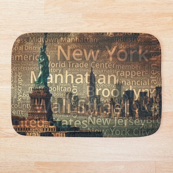 Aperçu de l'œuvre Nuage de mot new-yorkais créée et vendue par Nonipix.