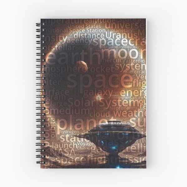 Item preview, Planet with space station Wordcloud designed and sold by Nonipix.