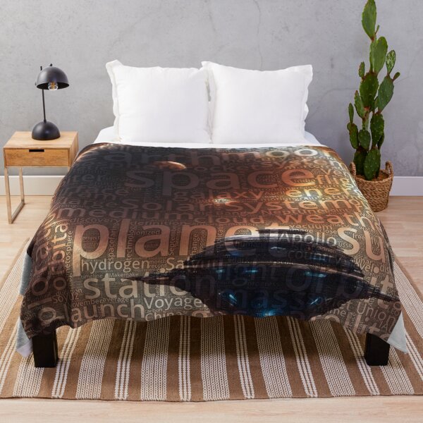 Item preview, Planet with space station Wordcloud designed and sold by Nonipix.