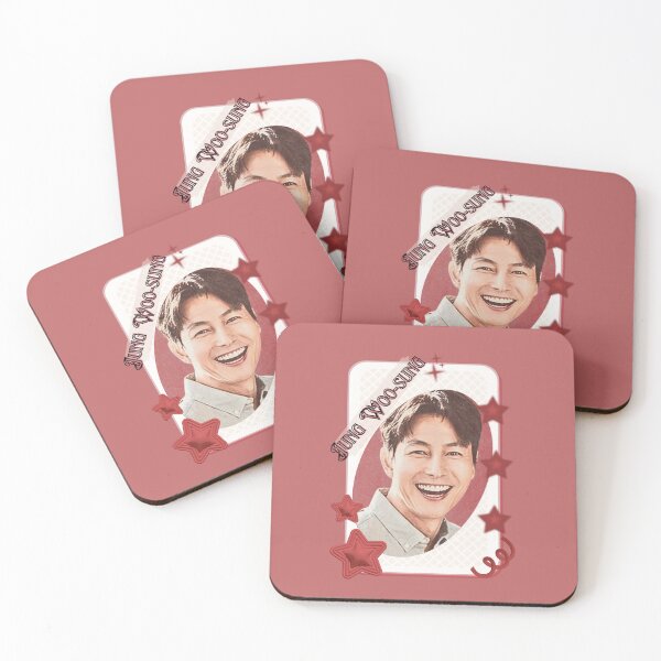 Item preview, Jung Woo-sung Korean Actor Kdrama Card Red Aesthetic Collage Design designed and sold by AJUNICE STUDIO.