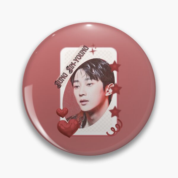 Item preview, Jung Jin-young Korean Actor Kdrama Card Red Aesthetic Collage Design designed and sold by AJUNICE STUDIO.