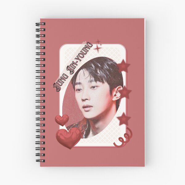 Item preview, Jung Jin-young Korean Actor Kdrama Card Red Aesthetic Collage Design designed and sold by AJUNICE STUDIO.