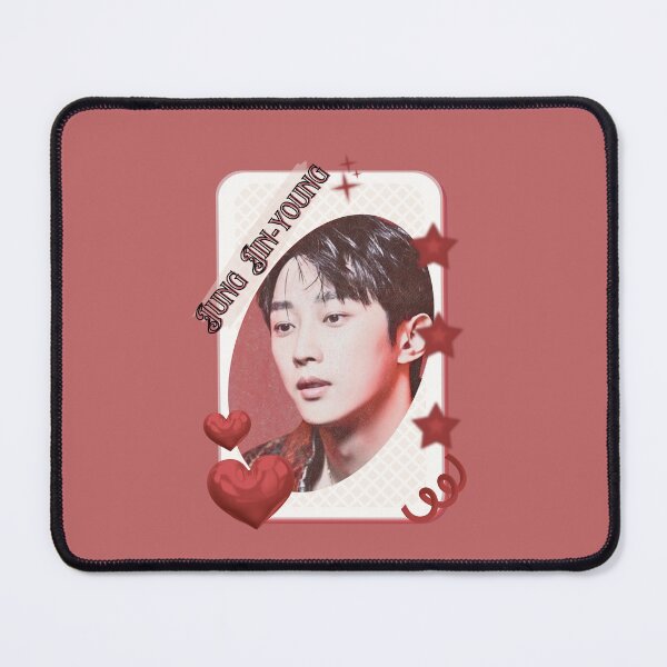 Item preview, Jung Jin-young Korean Actor Kdrama Card Red Aesthetic Collage Design designed and sold by AJUNICE STUDIO.