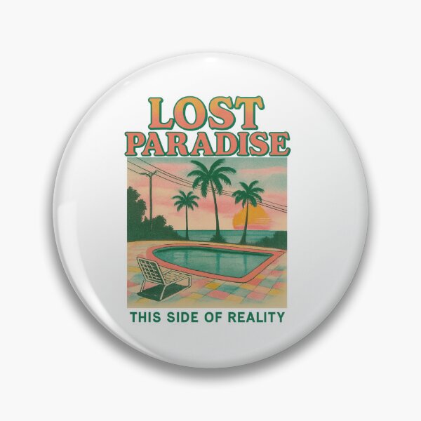 Item preview, Lost Paradise Sunset Poolside Graphic designed and sold by PinkLimesCo.