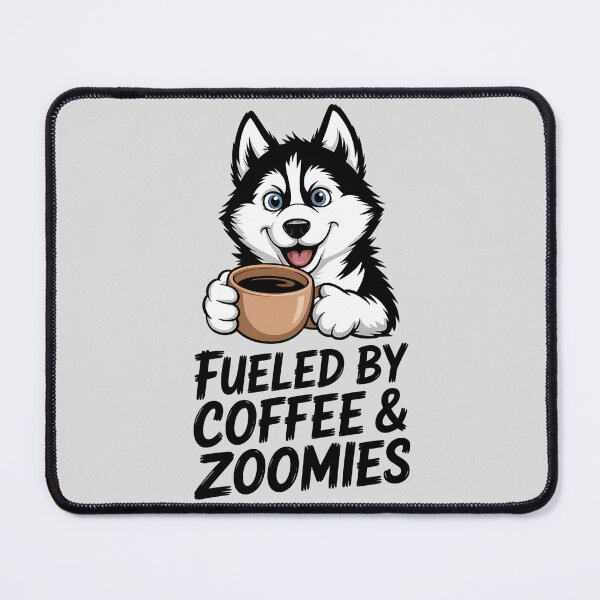 Item preview, Fueled By Coffee & Zoomies Funny Husky Dog Gift designed and sold by BlizzStyle.